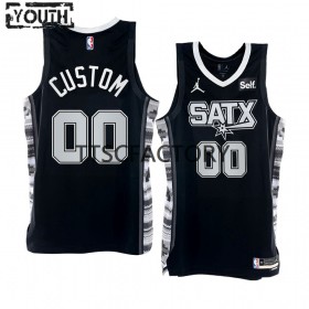 Camiseta Niños NBA San Antonio Spurs Personalizadas Nike 2022-23 Statement Edition Negro Swingman